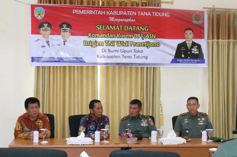 KUNJUNGAN KERJA DANREM 091/ASN DI KABUPATEN TANA TIDUNG